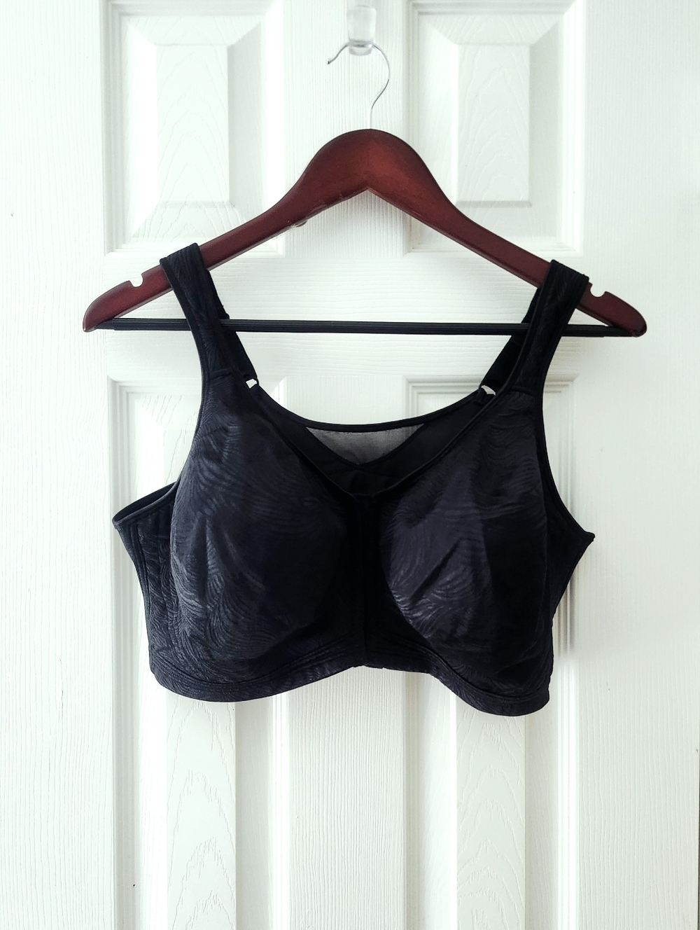 Black Comfort Support Full-Coverage Bra